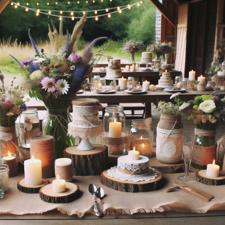 rustic wedding DIY decor ideas