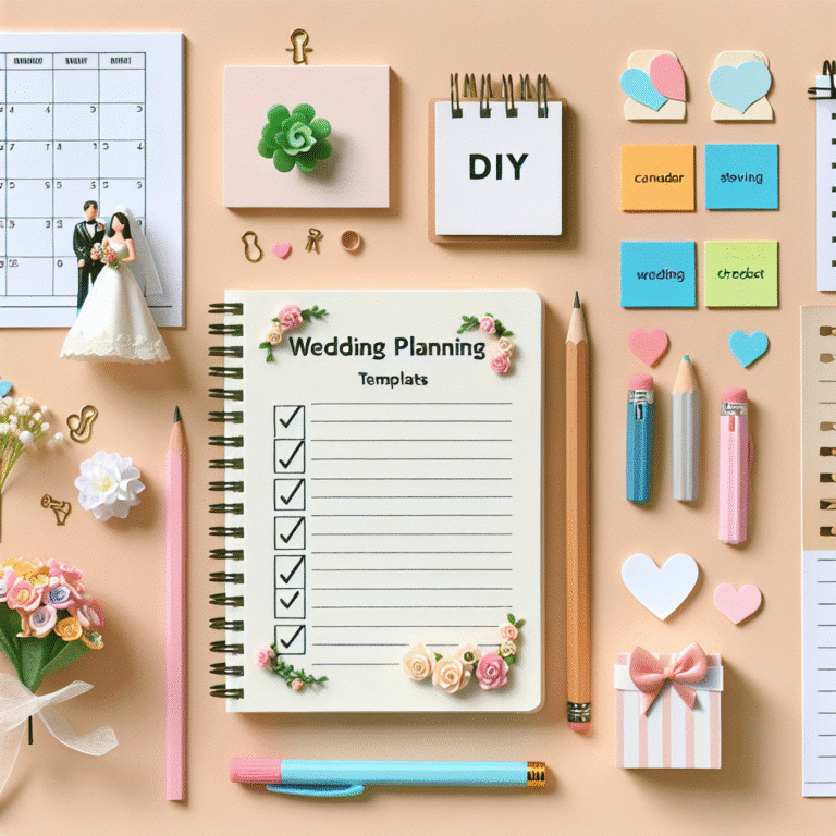 DIY wedding planning templates