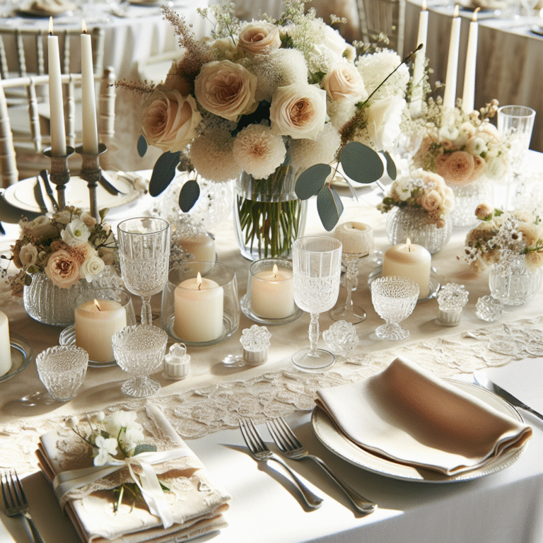 inexpensive wedding table decorations